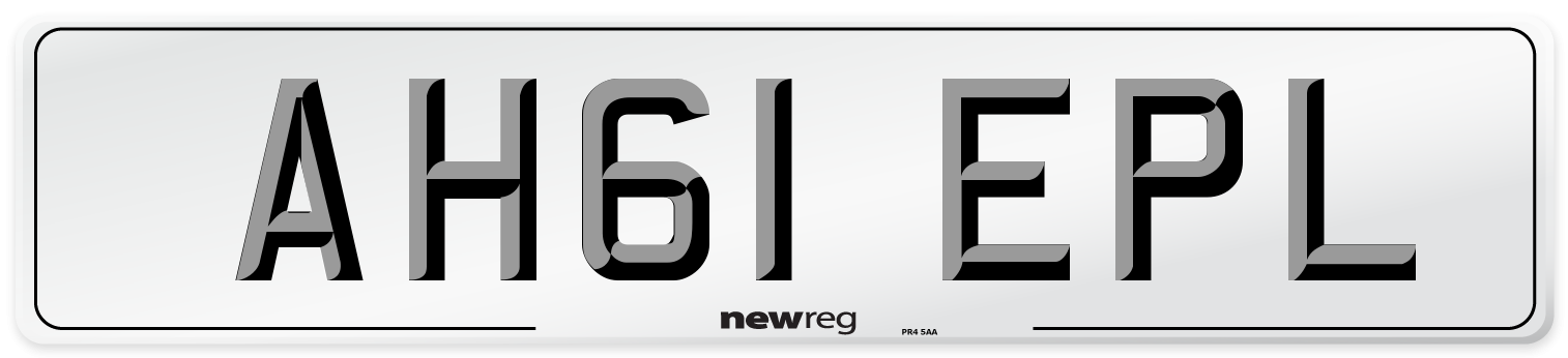 AH61 EPL Number Plate from New Reg